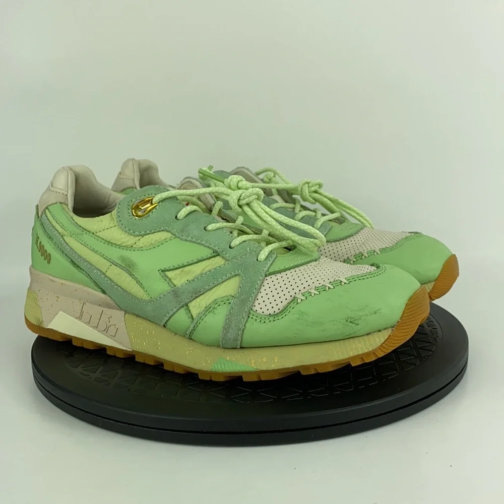 Diadora x Featire N9000 Pistachio Ice Cream Green Running Shoes Men's Size 10 - Picture 4 of 13